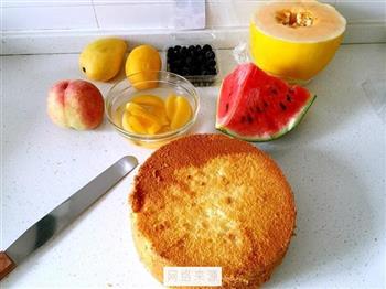 八寸水果蛋糕的做法步骤1