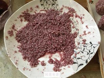 紫色糯米肉丸子的做法步骤3