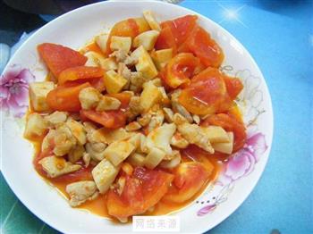 西红柿杏鲍菇炒鸡腿肉的做法图解4