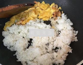 秋葵虾仁味噌蛋炒饭的做法步骤5