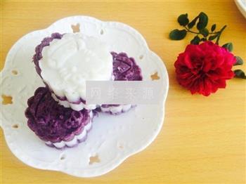山药紫薯糕的做法步骤9