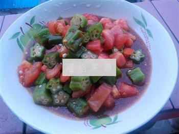 西红柿拌秋葵的做法步骤8