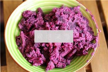 奶香紫薯糕的做法图解1
