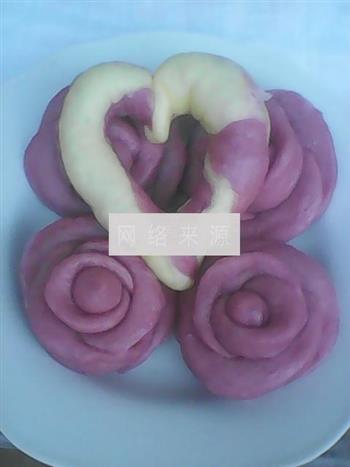 紫薯玫瑰馒头的做法图解13
