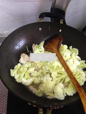 花菜炒肉的做法步骤5
