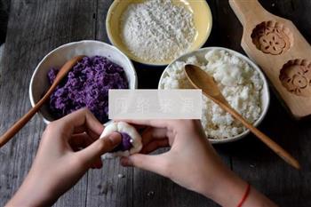 山药紫薯糕的做法步骤7