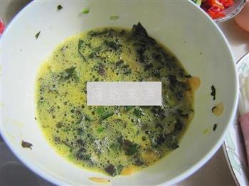 紫苏虾米煎蛋的做法步骤3
