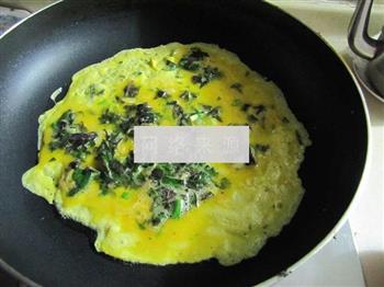 紫苏虾米煎蛋的做法图解4