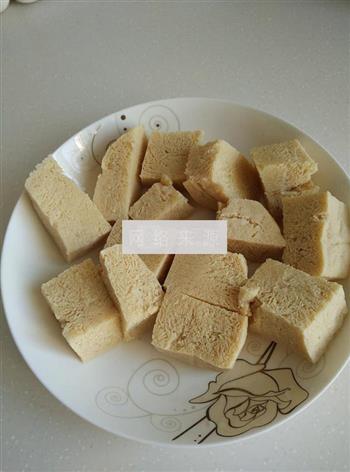 梅花肉炖小白菜冻豆腐的做法图解3