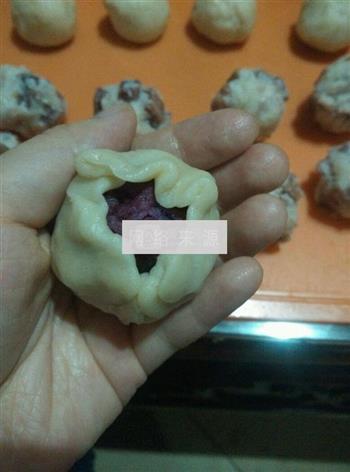 紫薯蔓越梅冰皮月饼的做法步骤7