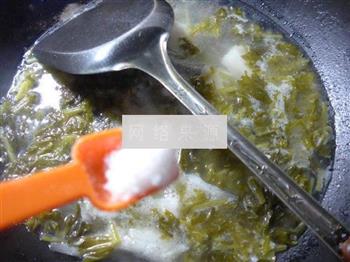雪菜虾潺汤的做法步骤6