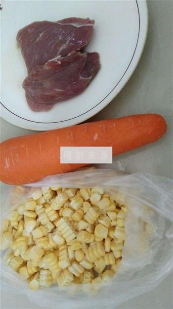 玉米胡萝卜炒饭的做法图解4