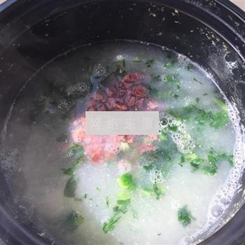 小白菜玉米粒海鲜粥的做法步骤7