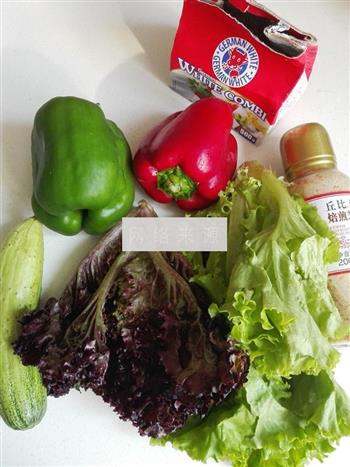 芝香蔬菜沙拉的做法图解1
