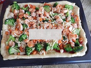 蔬菜虾仁披萨的做法图解9