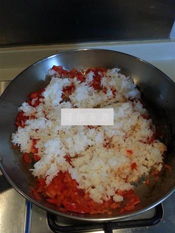 红蔬炒饭的做法步骤5