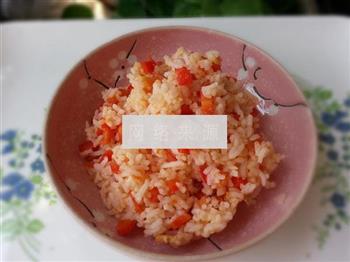 红蔬炒饭的做法步骤6