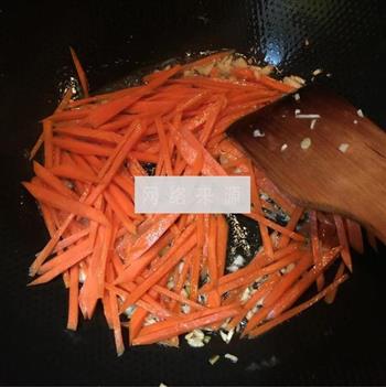 胡萝卜炒饭的做法步骤6