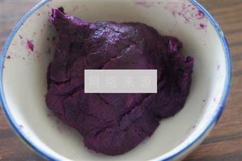 姜糖椰蓉馅紫薯面包的做法图解1