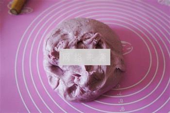 姜糖椰蓉馅紫薯面包的做法图解3