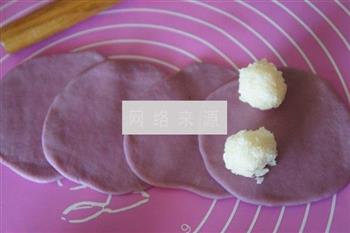 姜糖椰蓉馅紫薯面包的做法步骤7