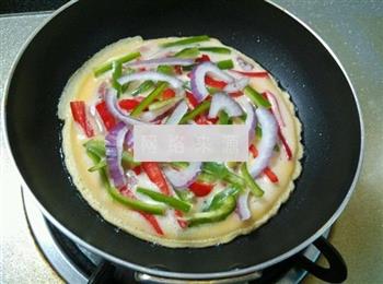 平底锅之披萨鸡蛋饼的做法步骤8