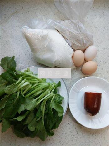 蛋丝青菜荞麦汤面的做法步骤1