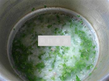 猪肉末茼蒿大米粥的做法步骤6