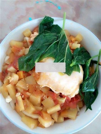 西红柿土豆鸡蛋手擀面的做法图解8