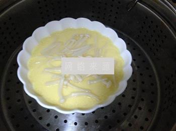 金针菇水蒸蛋的做法步骤6