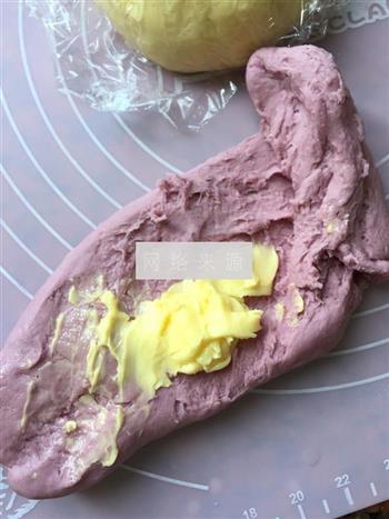 紫薯双色吐司的做法步骤4