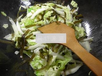 蒜香海带炒白菜的做法图解5