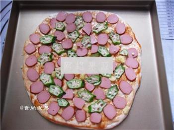 秋葵肠仔披萨的做法步骤22