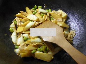 毛豆腐竹烧茭白的做法步骤10