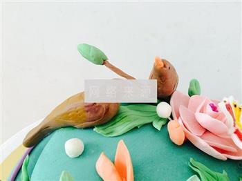 鸟语花香翻糖蛋糕的做法图解29