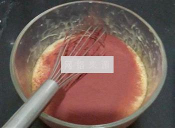 夹心红丝绒水果蛋糕的做法步骤6