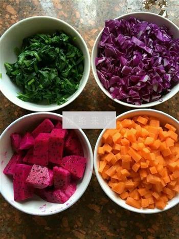 彩色蔬菜面的做法步骤1