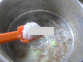 圆白菜牛筋丸大米粥的做法步骤8