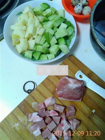萝卜土豆烧肉的做法步骤1