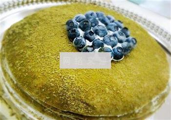 蓝莓抹茶千层蛋糕的做法步骤16