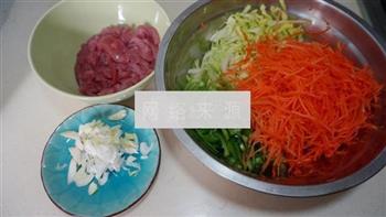 肉丝蔬菜炒面的做法步骤8
