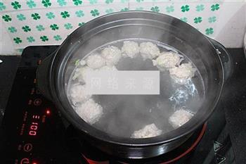 虫草白菜肉丸粉丝汤的做法步骤3