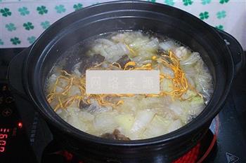 虫草白菜肉丸粉丝汤的做法步骤6