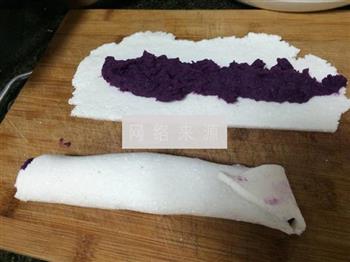 西米紫薯卷的做法图解3