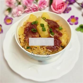 腊肠土豆焖饭的做法图解9