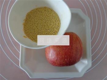 苹果小米粥的做法图解1