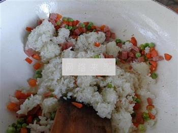 咖哩火腿炒饭的做法步骤8