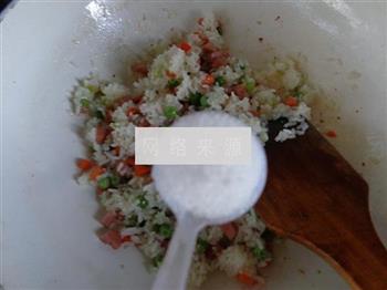 咖哩火腿炒饭的做法步骤9