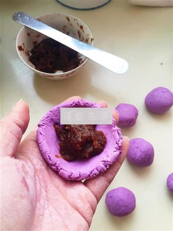 枣泥紫薯米花饼的做法图解6