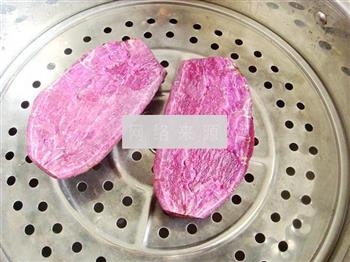 紫薯肉松寿司卷的做法图解1